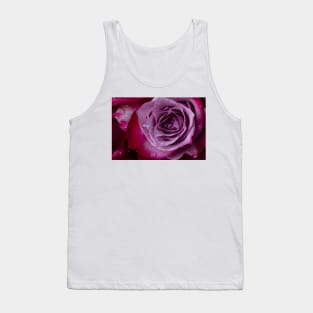 Dew Drops On Purple Red Rose Tank Top